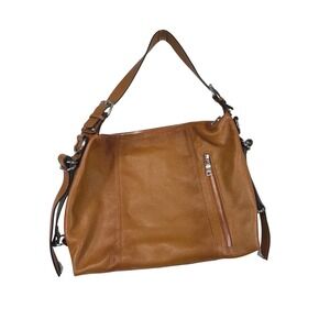 Heshe Leather Hobo Bag Shoulder Bag‎ Designer Purse Everyday Casual Brown